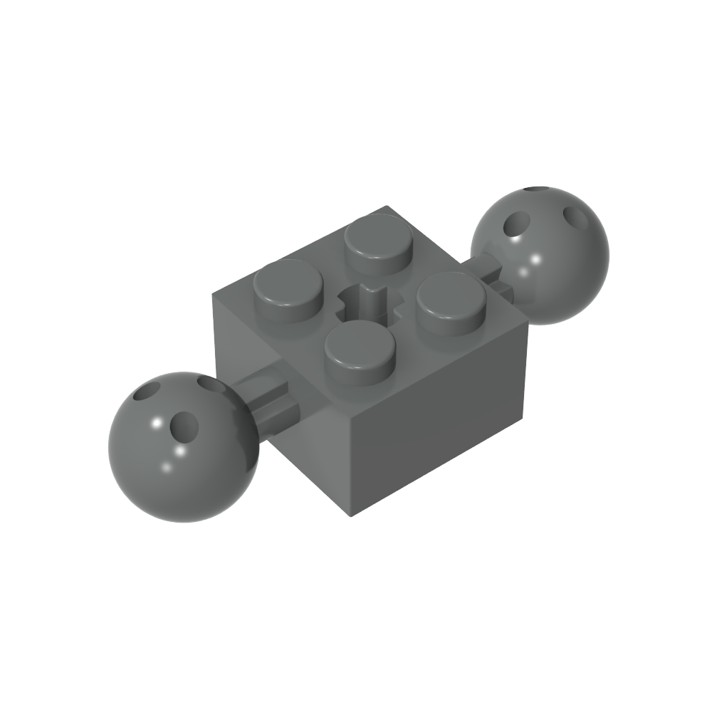 Technic Brick Special 2 x 2 con bolas de 10,2 mm con agujeros y agujero para eje-MyGobricksEs
