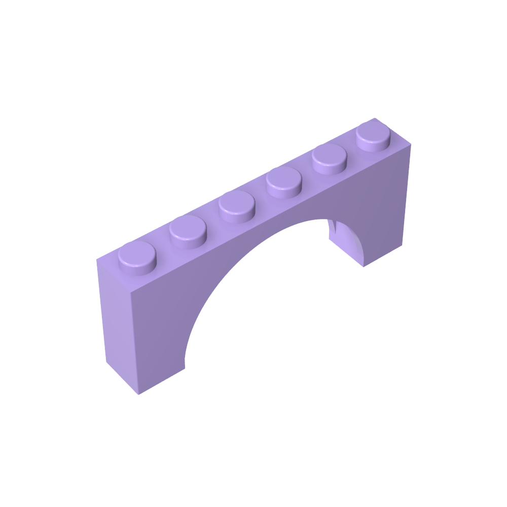 Arco de ladrillo 1 x 6 x 2 - Parte superior delgada sin parte inferior reforzada [Nueva versión]-MyGobricksEs
