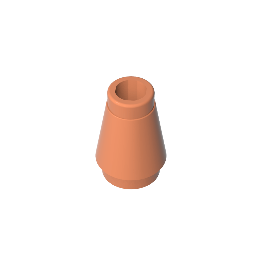Cono 1 x 1 [Sin ranura superior]-MyGobricksEs