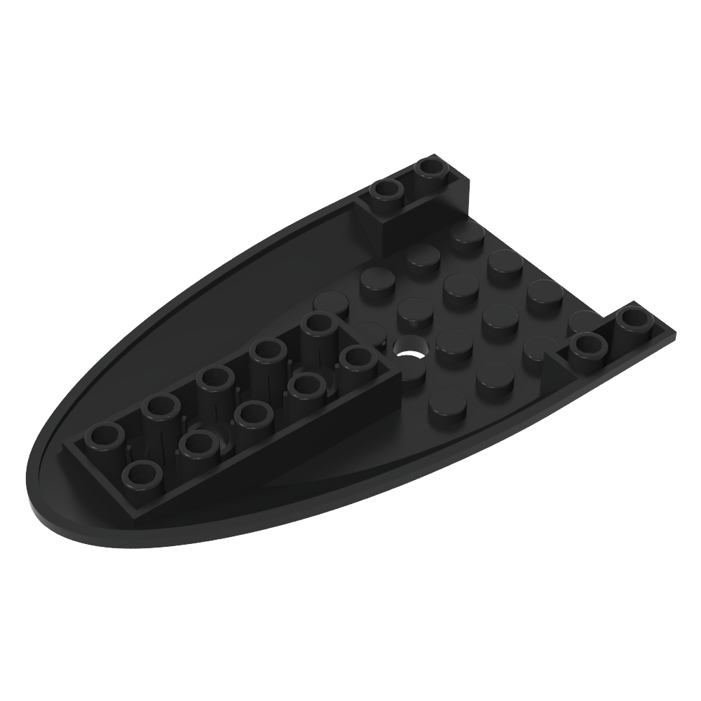 Fuselaje de aeronave curvado hacia adelante 6 x 10 abajo-MyGobricksEs