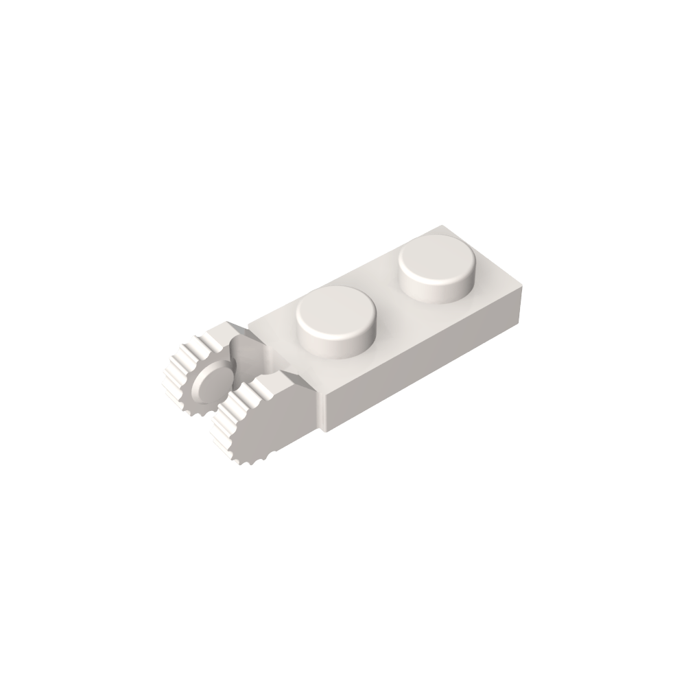 Placa de bisagra 1 x 2 con bloqueo con 2 dedos en el extremo, con ranura-MyGobricksEs