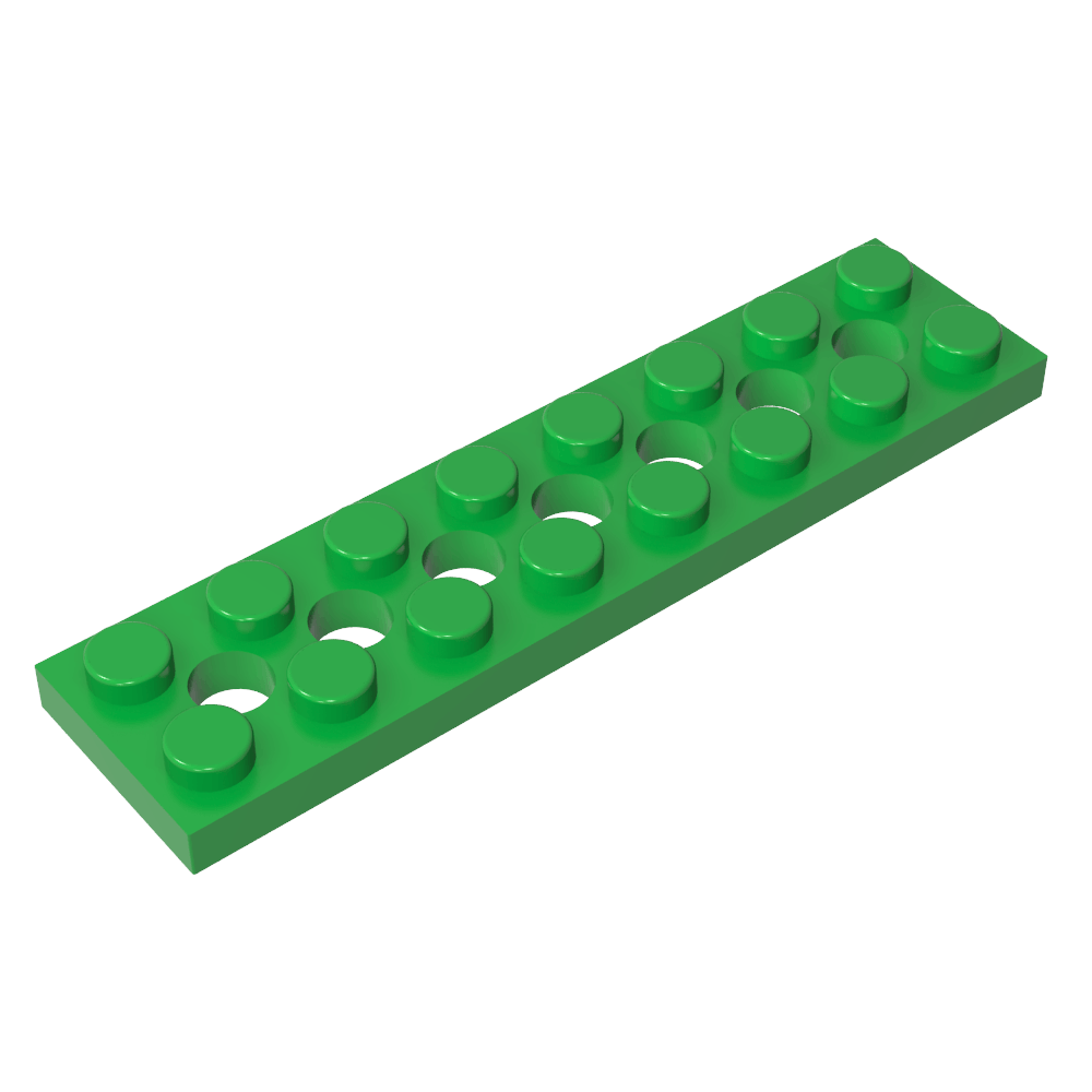 Placa técnica 2 x 8 [7 agujeros]-MyGobricksEs