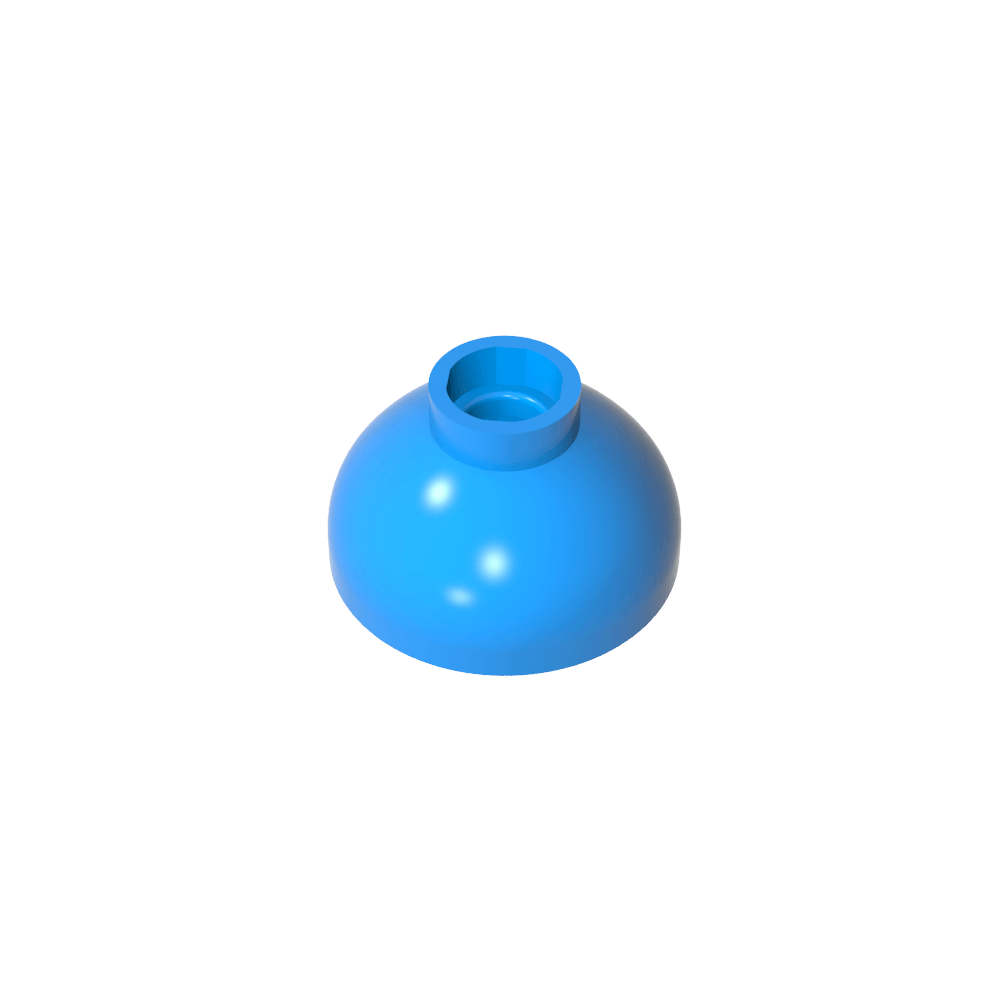 Ladrillo redondo de 2 x 2 pulgadas con base de cúpula [montante abierto]-MyGobricksEs