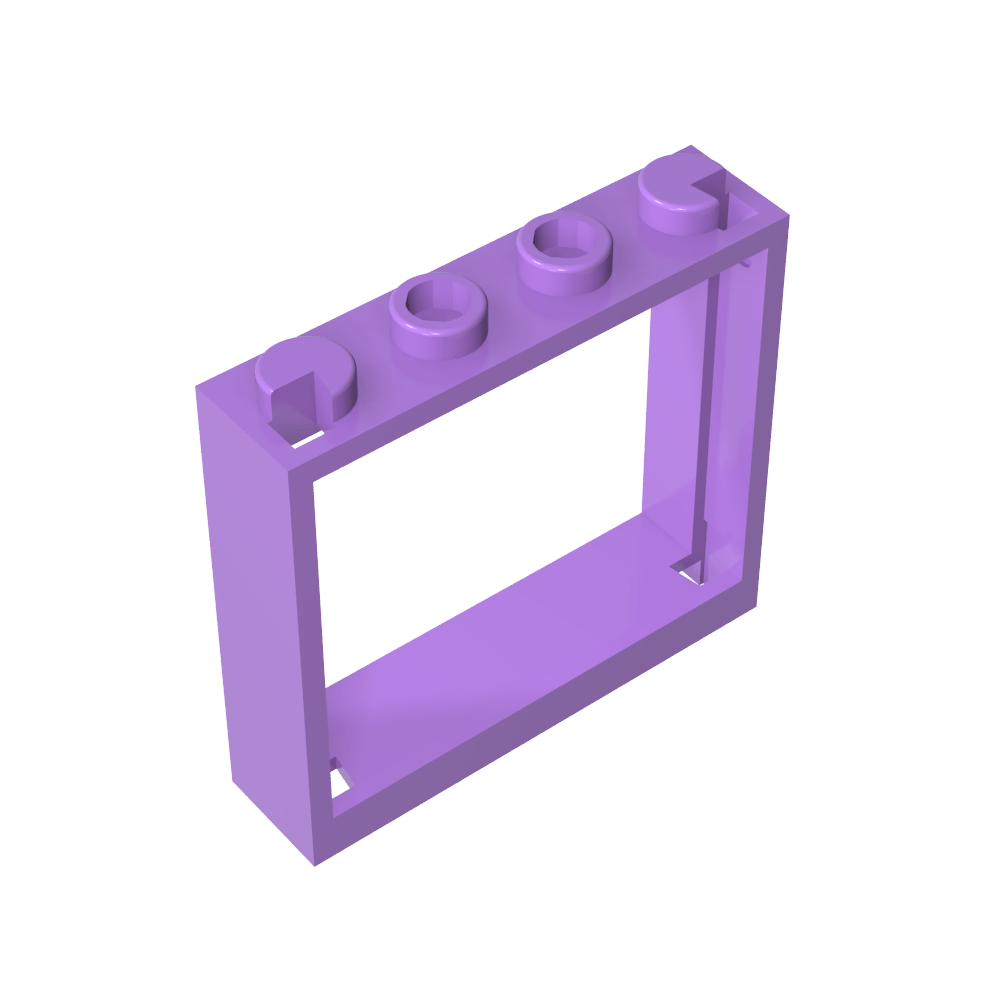 Ventana 1 x 4 x 3 sin pestañas de persiana-MyGobricksEs