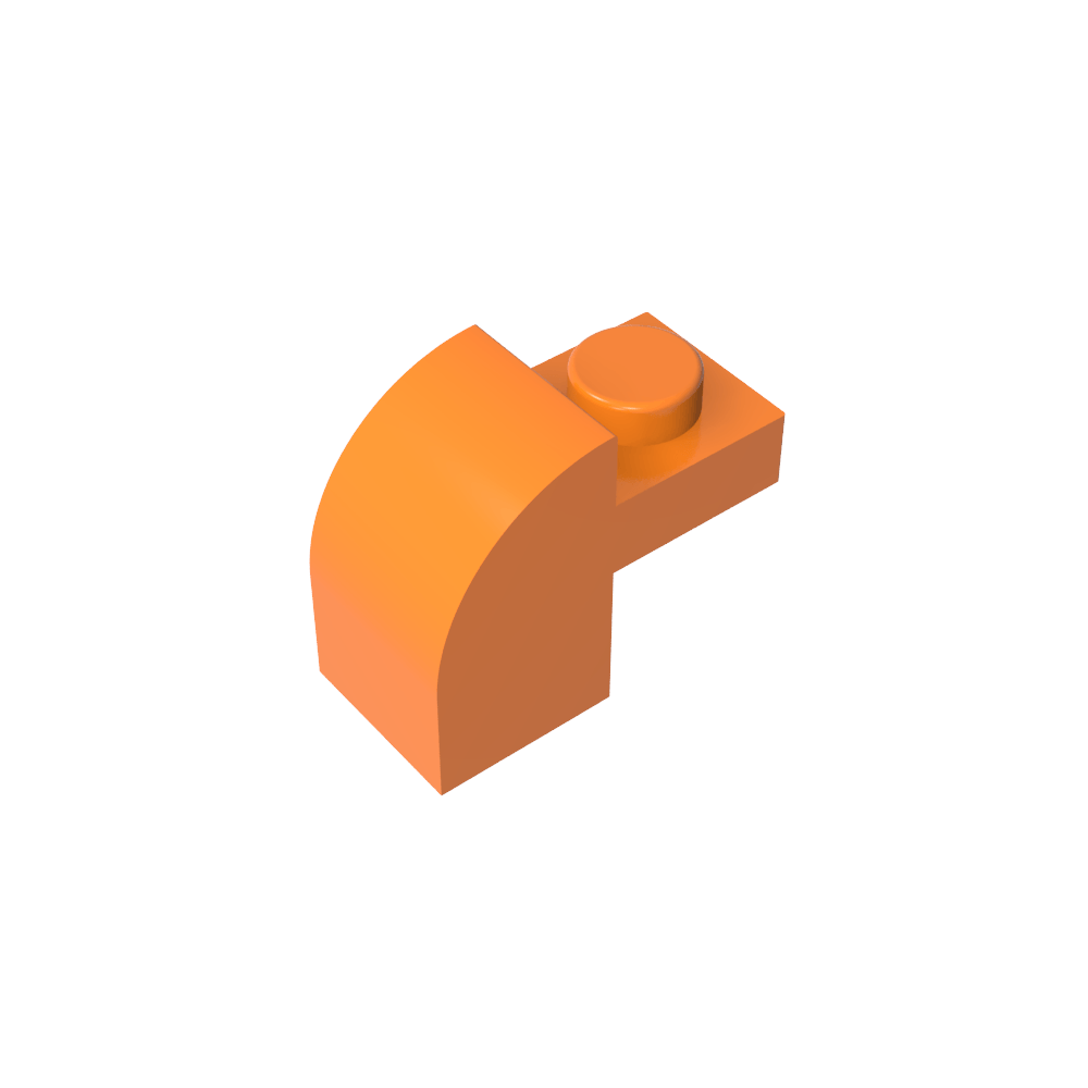 Ladrillo curvo 1 x 2 x 1 1/3 con parte superior curva-MyGobricksEs