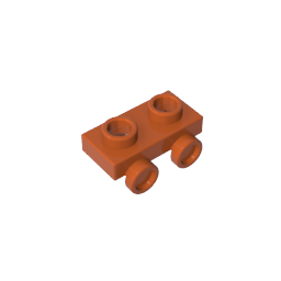 Placa modificada 1 x 2 con 2 puntos salientes-MyGobricksEs