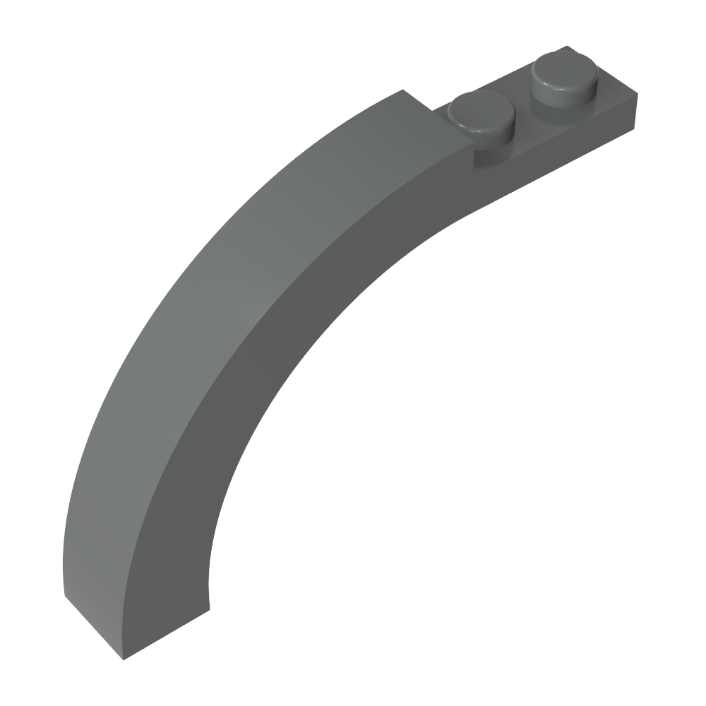 Arco de ladrillo 1 x 6 x 3 1/3 parte superior curva-MyGobricksEs