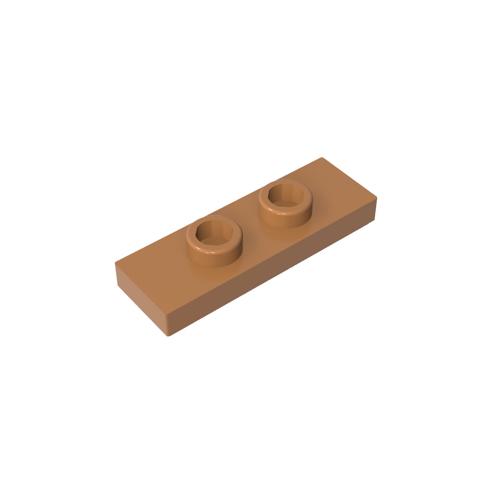 Placa especial 1 x 3 con 2 pernos con ranura y soporte interior para pernos (puente)-MyGobricksEs