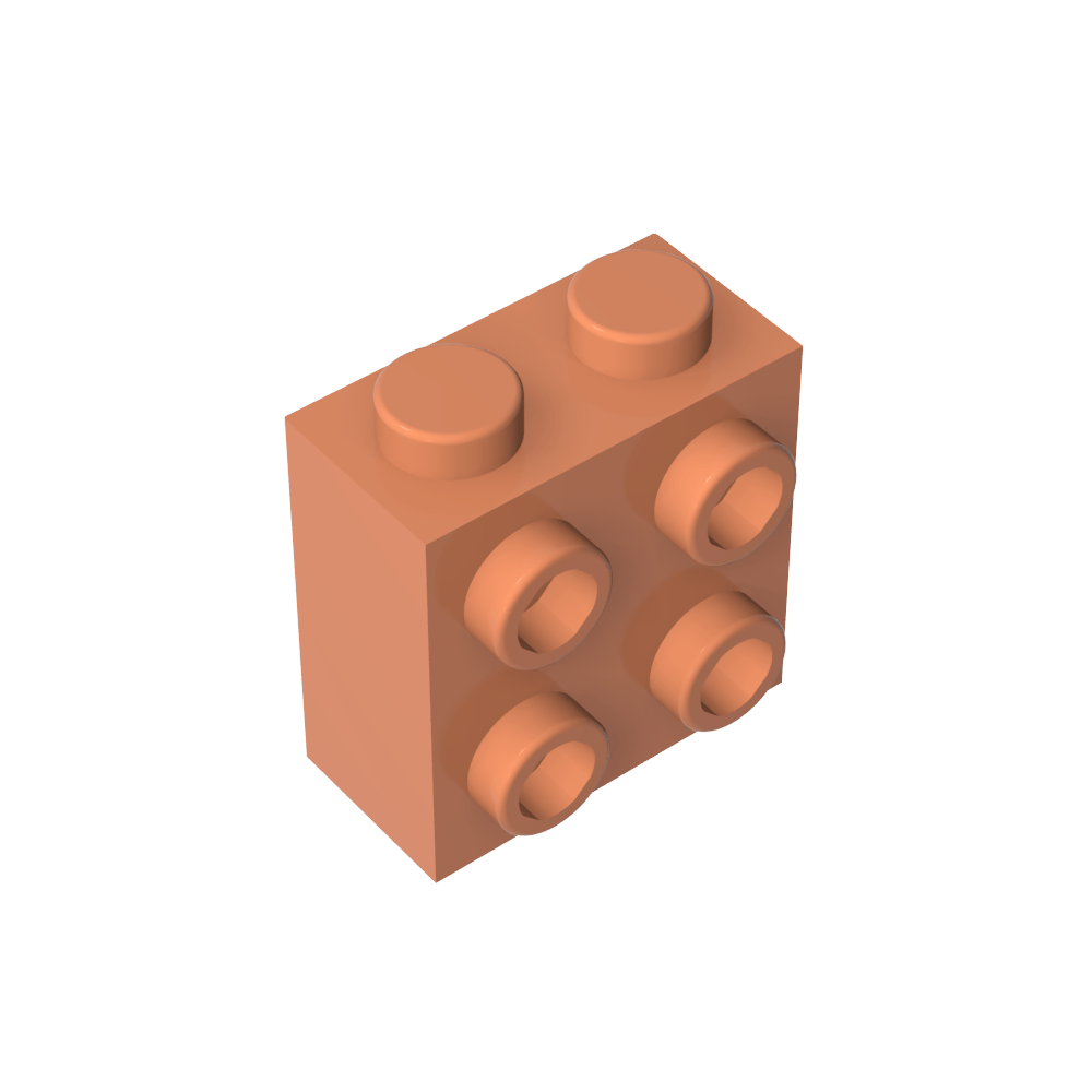 Ladrillo especial 1 x 2 x 1 2/3 con cuatro montantes en un lado-MyGobricksEs