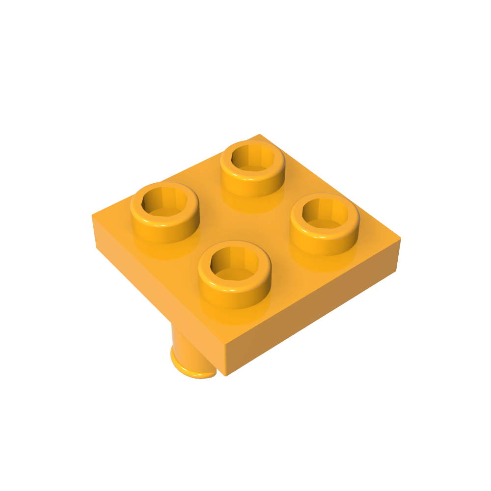 Placa 2 x 2 con 2 pines-MyGobricksEs