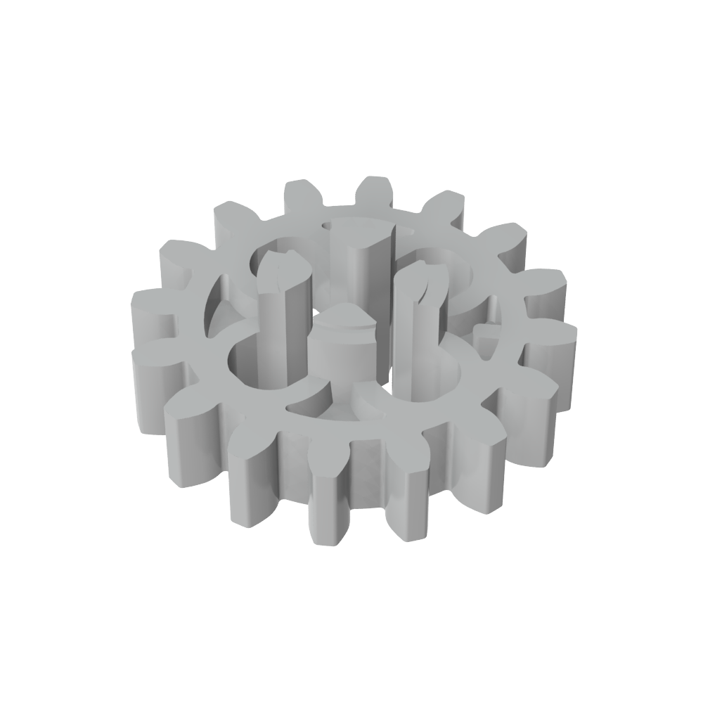Engranaje Technic de 16 dientes con agujeros redondos [estilo antiguo]-MyGobricksEs