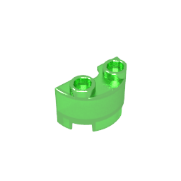 Ladrillo redondo, mitad 1 x 2-MyGobricksEs