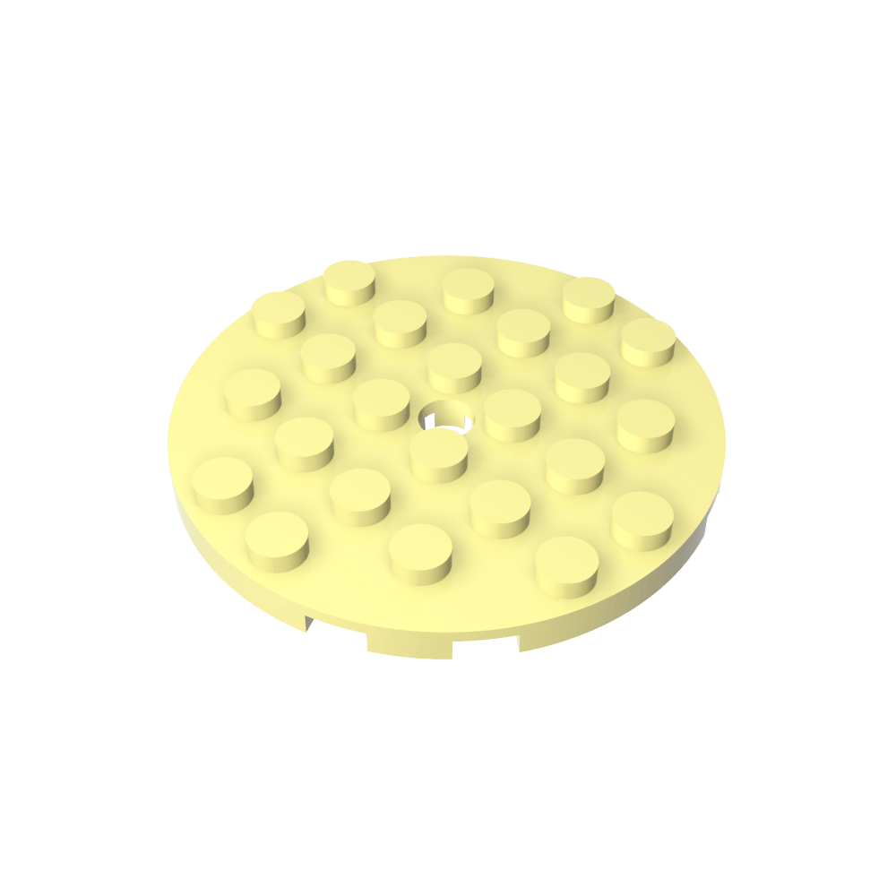 Plato redondo 6 x 6 con agujero-MyGobricksEs