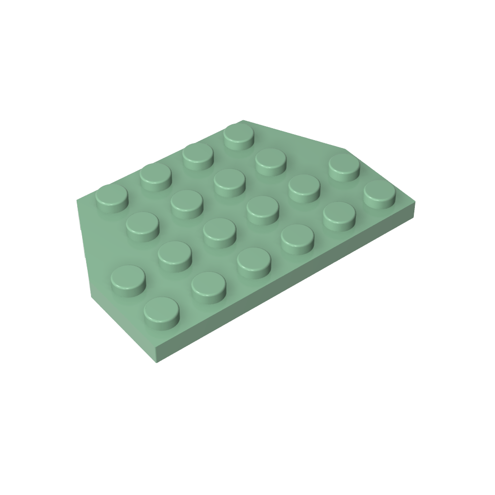 Placa de cuña de 4 x 6 esquinas cortadas-MyGobricksEs