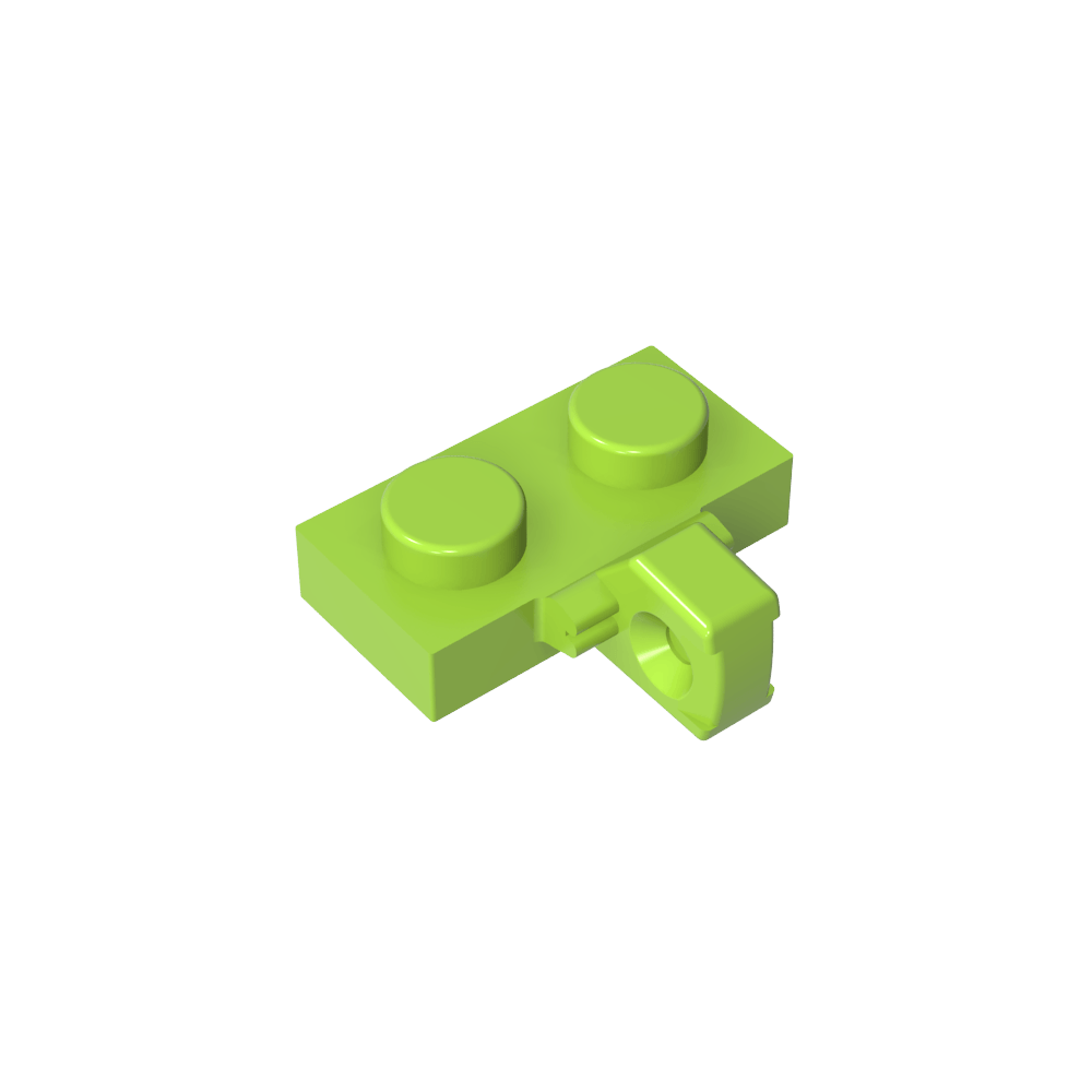 Placa de bisagra 1 x 2 con bloqueo con 1 dedo en el lateral, sin ranura-MyGobricksEs