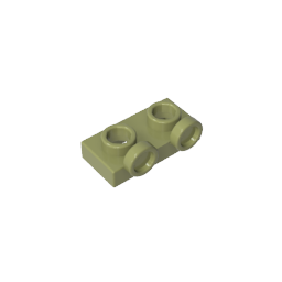 Placa, Modificada 1 x 2 con 2 puntos salientes Invertida-MyGobricksEs