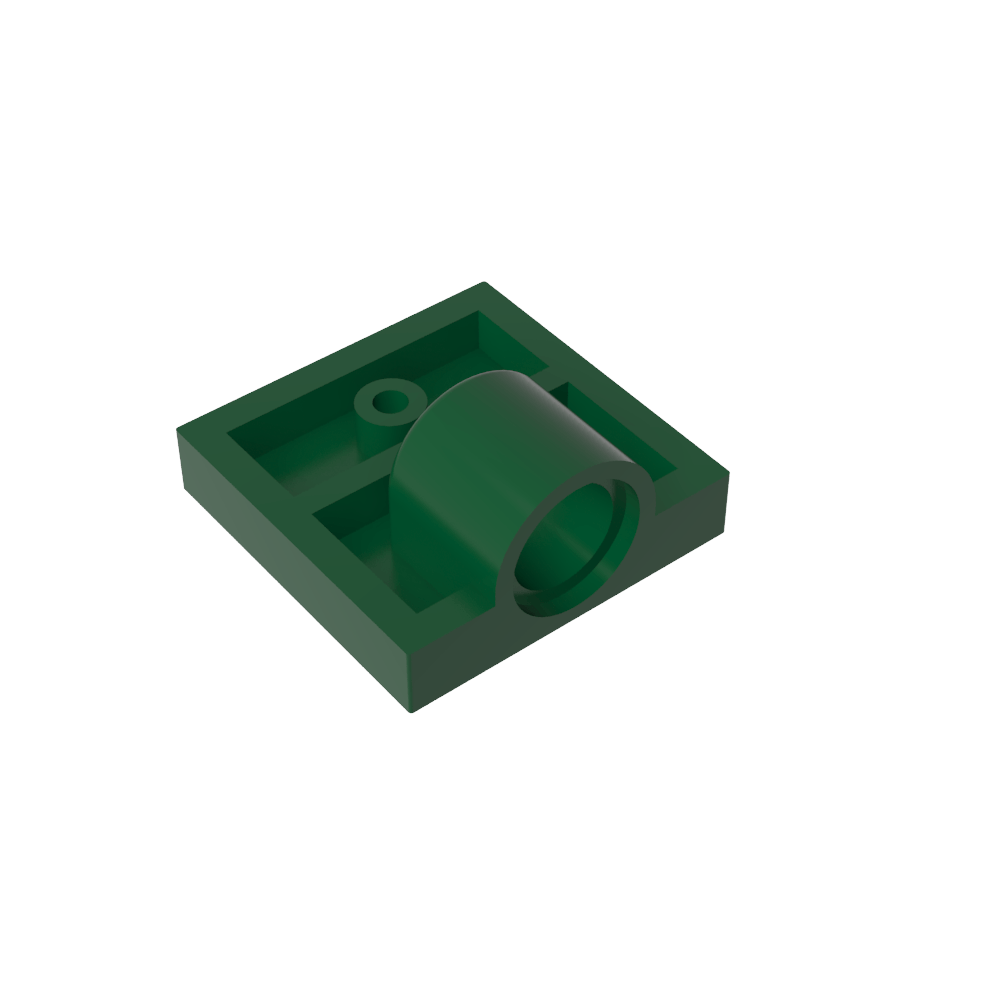 Placa Especial 2 x 2 con 1 Orificio para Pasador [Costilla Inferior Completa]-MyGobricksEs
