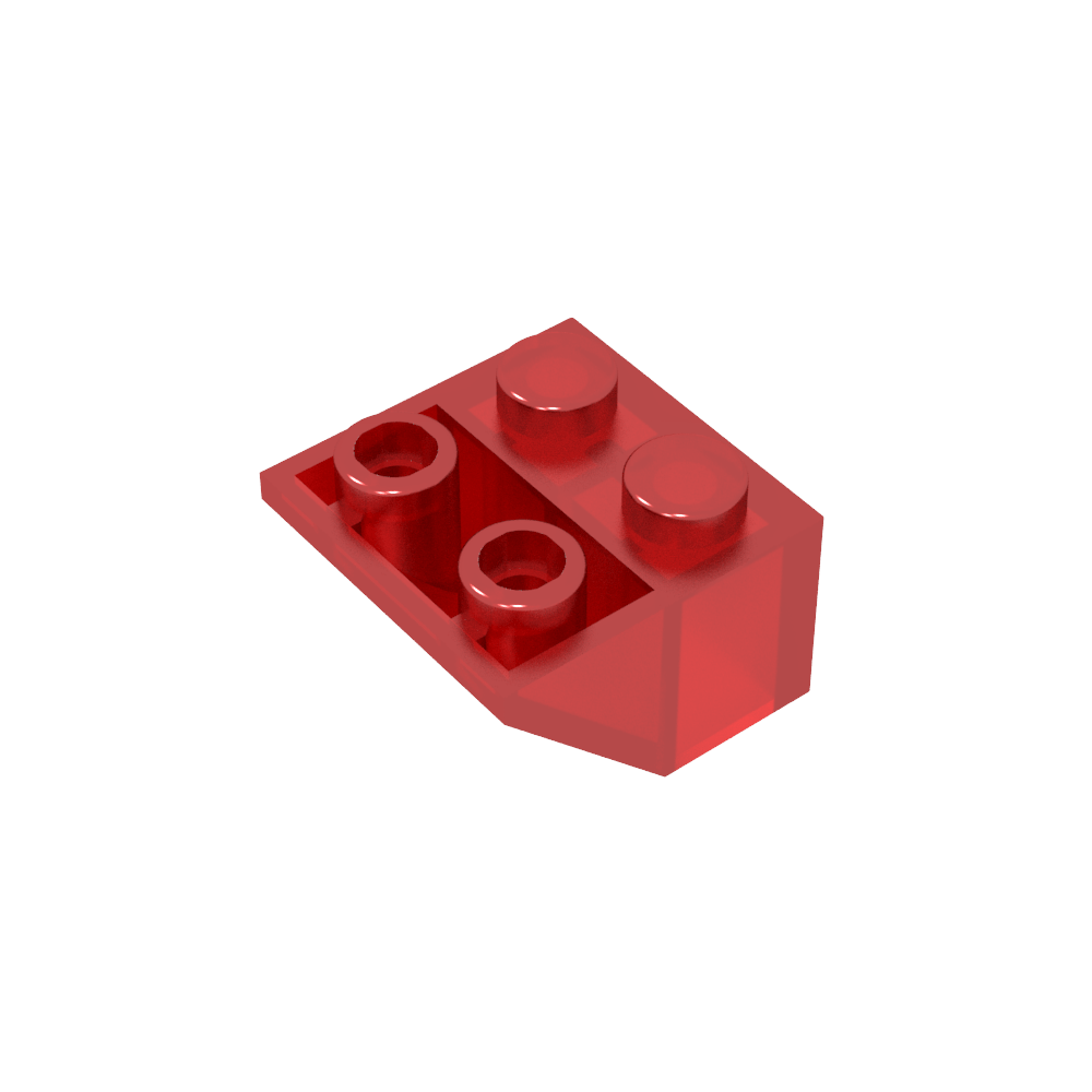 Pendiente invertida de 45° 2 x 2 [Pasador inferior ovoide, orificios para pernos del tamaño de una barra]-MyGobricksEs