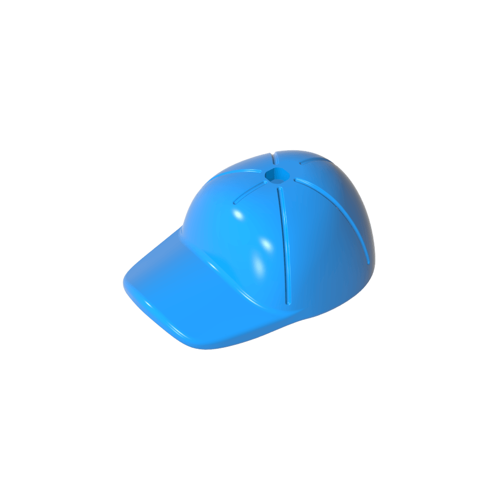 Gorra de figura con visera corta y curva con costuras y agujero en la parte superior-MyGobricksEs