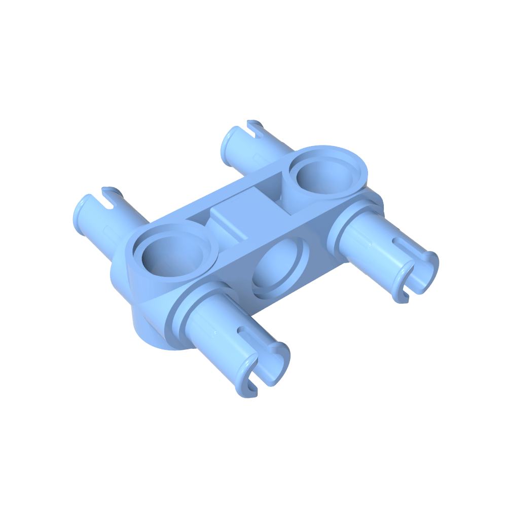 Conector Technic Pin Hub Perpendicular 3L con 4 Pines-MyGobricksEs