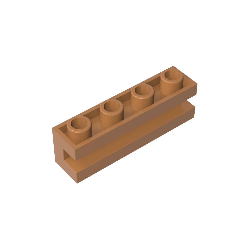 Ladrillo Especial 1 x 4 con Ranura-MyGobricksEs