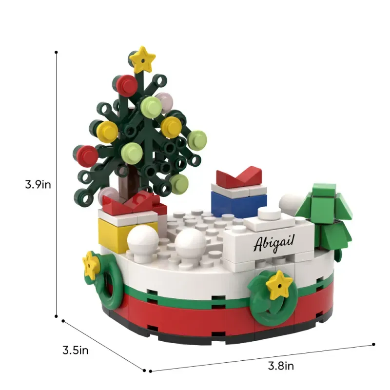 Figuras de ladrillo personalizadas con base para nombre, figuras de ladrillo navideñas personalizadas, los mejores regalos de Navidad y Año Nuevo.