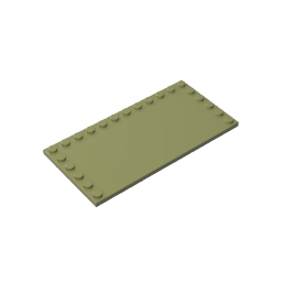 Placa especial de 6 x 12 con tacos en 3 bordes-MyGobricksEs