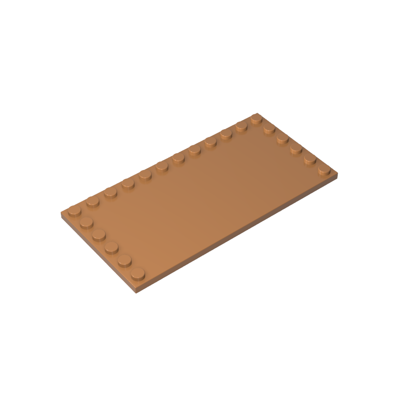 Placa especial de 6 x 12 con tacos en 3 bordes-MyGobricksEs