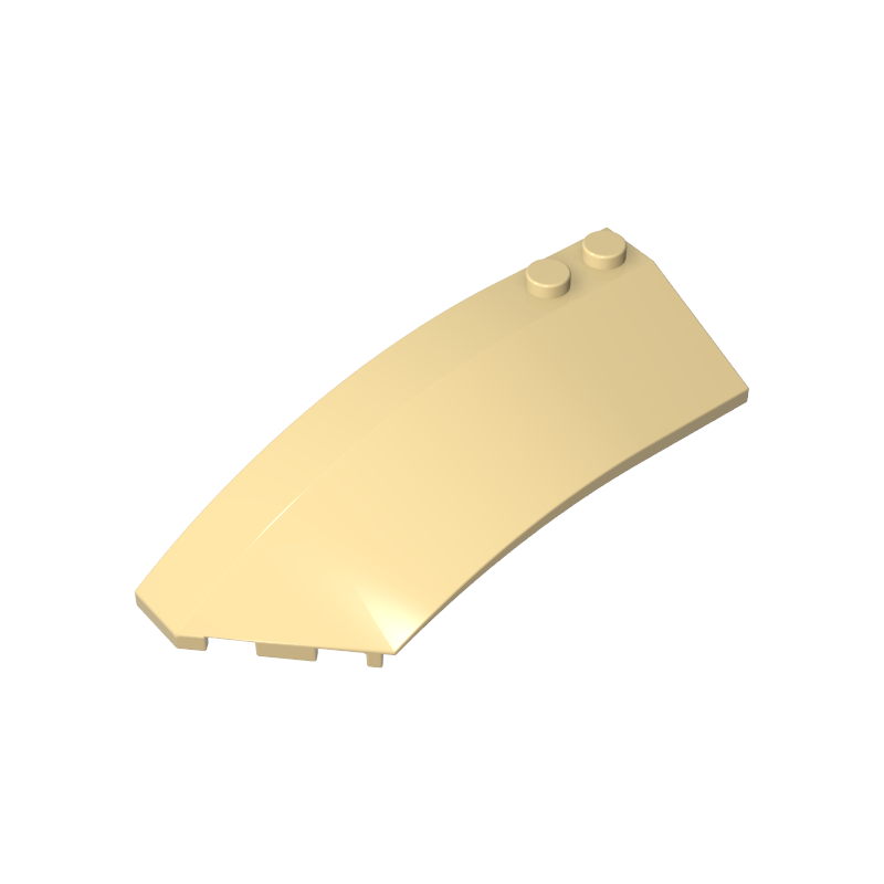 Cuña curva 8 x 3 x 2 abierta izquierda [lisa]-MyGobricksEs