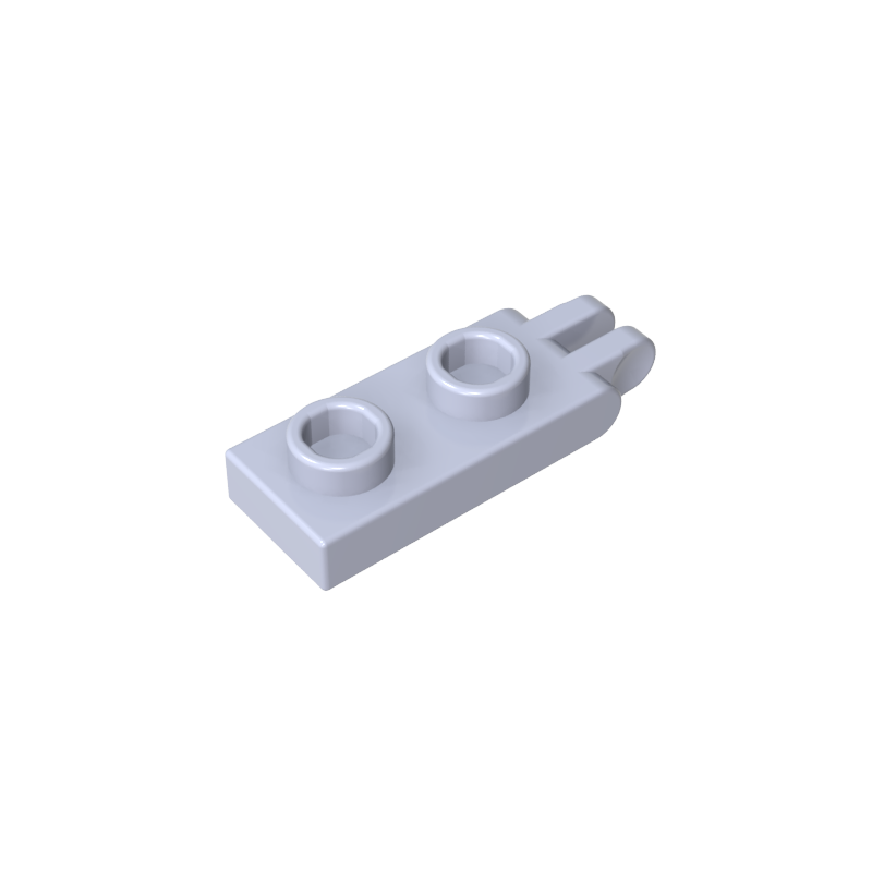 Placa de bisagra 1 x 2 con 2 dedos y pernos huecos