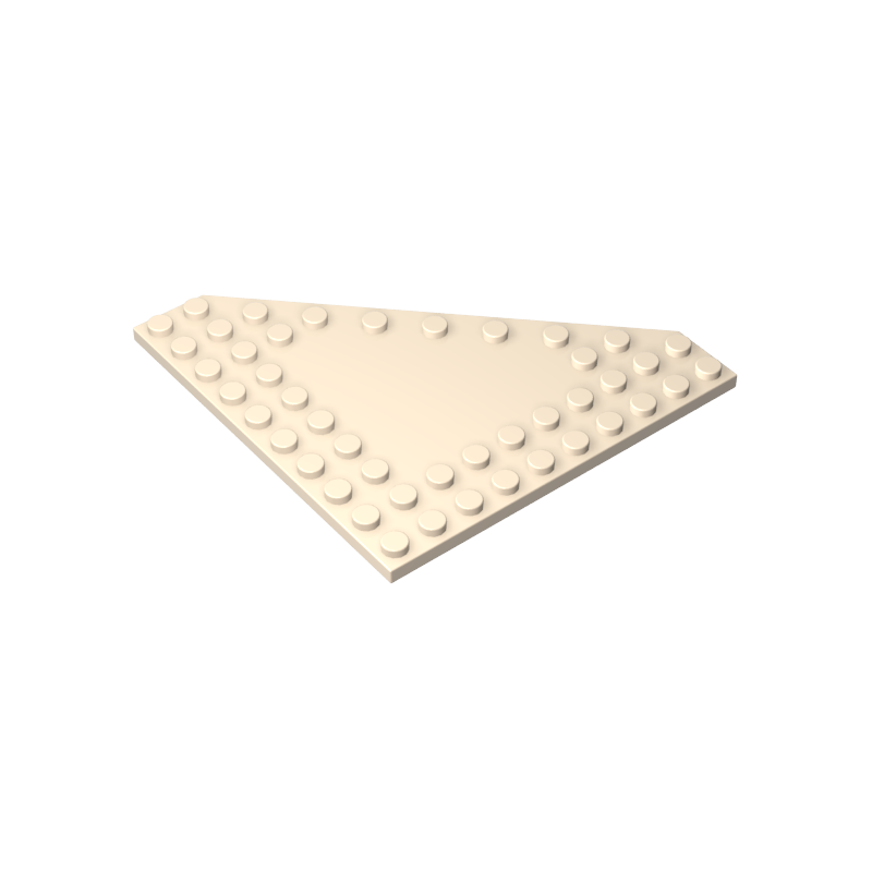 Cuña, placa de 10 x 10, esquina cortada sin pernos en el centro-MyGobricksEs
