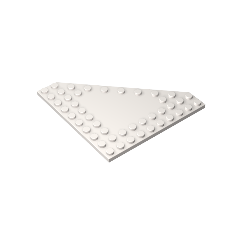 Cuña, placa de 10 x 10, esquina cortada sin pernos en el centro-MyGobricksEs