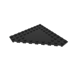 Cuña, placa de 10 x 10, esquina cortada sin pernos en el centro-MyGobricksEs