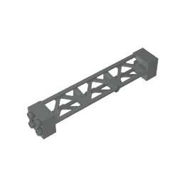 Soporte 2 x 2 x 10 Viga Triangular Vertical - Tipo 3 - Agujero de Eje, 3 Postes-MyGobricksEs