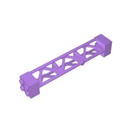 Soporte 2 x 2 x 10 Viga Triangular Vertical - Tipo 3 - Agujero de Eje, 3 Postes-MyGobricksEs