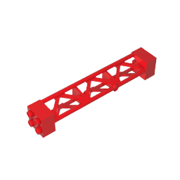 Soporte 2 x 2 x 10 Viga Triangular Vertical - Tipo 3 - Agujero de Eje, 3 Postes-MyGobricksEs