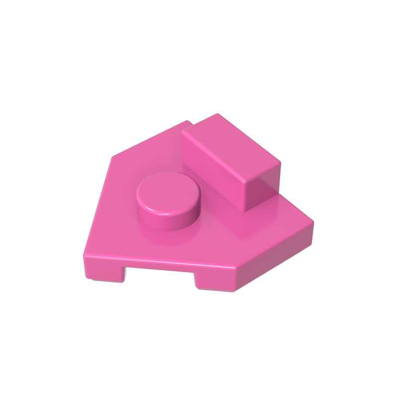 Placa especial de cuña de 2 x 2, perno central, pestaña elevada de 1 x 1/2-MyGobricksEs