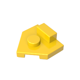 Placa especial de cuña de 2 x 2, perno central, pestaña elevada de 1 x 1/2-MyGobricksEs
