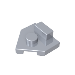 Placa especial de cuña de 2 x 2, perno central, pestaña elevada de 1 x 1/2-MyGobricksEs