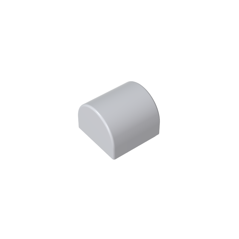 1x1x2/3 smooth curved brick
