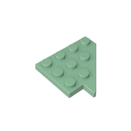 Cuña, Placa 4 x 4 Ala Derecha-MyGobricksEs