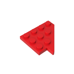 Cuña, Placa 4 x 4 Ala Derecha-MyGobricksEs