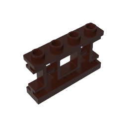 Cerca de celosía asiática ornamental de 1 x 4 x 2 con 4 montantes-MyGobricksEs