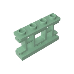 Cerca de celosía asiática ornamental de 1 x 4 x 2 con 4 montantes-MyGobricksEs