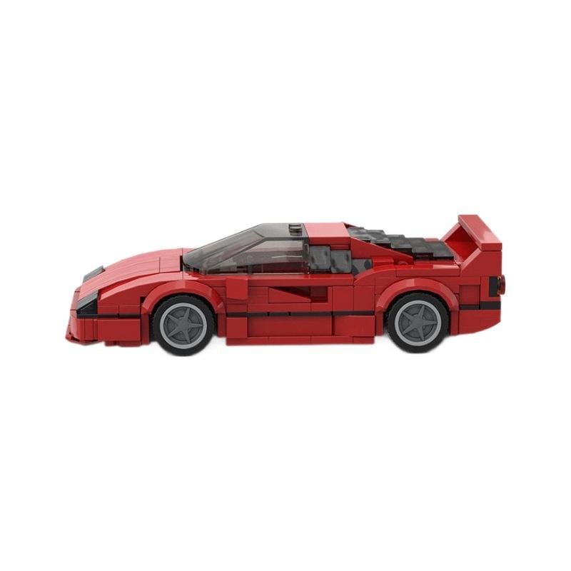 Kits de maquetas de coches de carreras - F40, un conjunto de bloques de construcción compatibles con partículas pequeñas, un juguete de construcción creativo y educativo.