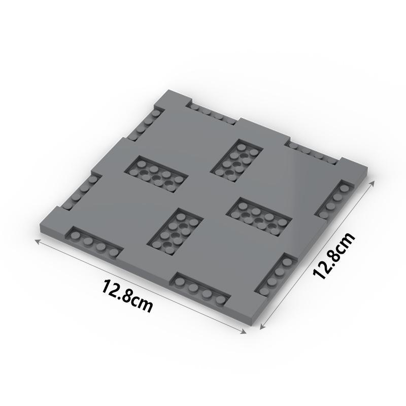 Bloques de construcción de partículas pequeñas compatibles con MOC, juego de bloques de construcción de escenas urbanas, placa base de carretera, piezas de placa de autopista de escenas urbanas