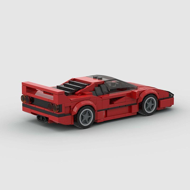 Kits de maquetas de coches de carreras - F40, un conjunto de bloques de construcción compatibles con partículas pequeñas, un juguete de construcción creativo y educativo.