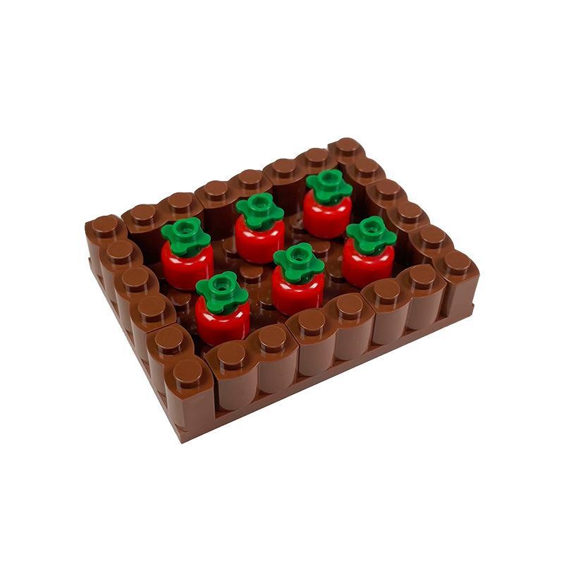 Piezas de bloques de construcción para jardín, compatibles con campos de flores y parterres de partículas pequeñas, juego de construcción de jardín botánico