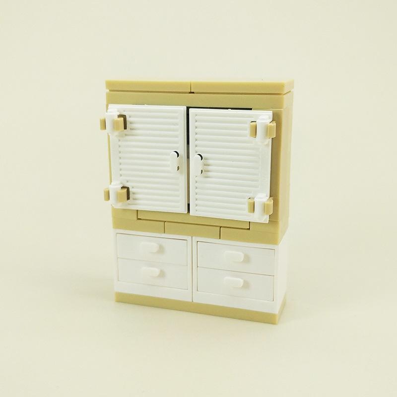 Conjunto de piezas MOC para muebles modernos, bloques de construcción de sofás, soportes de TV y muebles de decoración de interiores de partículas pequeñas, piezas y accesorios para decoración del hogar.