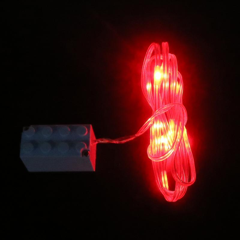 2 x 4 líneas de luz para bloques de construcción, líneas de luz LED de partículas pequeñas para decoración, accesorios de iluminación ambiental para juguetes de bloques de construcción